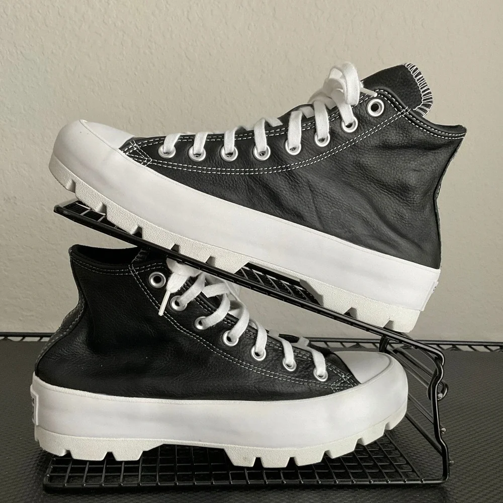 Converse Chuck‎ Taylor All Star Lugged 2.0 Black Leather High Top Mens 8.5 S356
